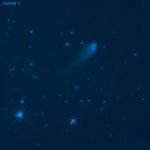 Imagen del cometa ISON Banda V coloreado de Azul- Cyan
