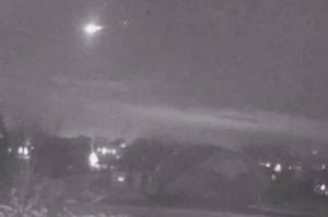 Meteorito sobre Iowa. Captura de la cámara de seguridad en North Liberty