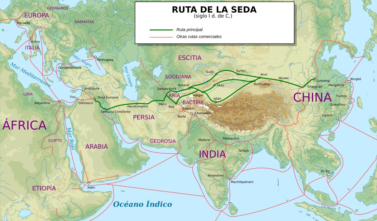 Silk Road In The I Century AD   Es.svg , Planeta Incógnito